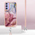 Samsung Galaxy A15 5G Electroplating Marble Dual-side IMD Phone Case with Lanyard - Rose Red 014 Samsung Galaxy A15 5G Electroplating Marble Dual-side IMD Phone Case with Lanyard - Rose Red 014