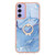 Samsung Galaxy A15 5G Electroplating Marble Dual-side IMD Phone Case with Ring - Blue 018