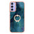 Samsung Galaxy A15 5G Electroplating Marble Dual-side IMD Phone Case with Ring - Green 017