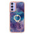 Samsung Galaxy A15 5G Electroplating Marble Dual-side IMD Phone Case with Ring - Purple 016