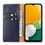 Samsung Galaxy A15 5G Fierre Shann PU Genuine Leather Texture Phone Case - Blue