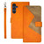 Samsung Galaxy A15 5G idewei Two-color Splicing Leather Phone Case - Orange
