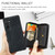 Samsung Galaxy A15 5G JEEHOOD Magnetic Zipper Horizontal Flip Leather Phone Case - Black