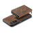 Samsung Galaxy A15 5G JEEHOOD Magnetic Zipper Horizontal Flip Leather Phone Case - Brown