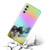 Samsung Galaxy A15 5G Laser Marble Pattern Clear TPU Protective Phone Case - Black