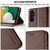Samsung Galaxy A15 5G LC.IMEEKE Calf Texture Leather Phone Case - Coffee