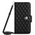Samsung Galaxy A15 5G Rhombic Texture Flip Leather Phone Case with Long Lanyard - Black