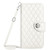Samsung Galaxy A15 5G Rhombic Texture Flip Leather Phone Case with Long Lanyard - White
