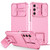 Samsung Galaxy A15 5G Stereoscopic Holder Sliding Camshield Phone Case - Pink