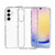 Samsung Galaxy A15 5G Terminator Style Glitter Powder Shockproof Phone Case - White