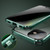 Fusion360 iPhone 12 Pro Four-corner Shockproof Anti-peeping Magnetic Metal Frame Double-sided Tempered Glass Case - Dark Green