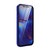Fusion360 iPhone 12 / 12 Pro Double Sides Tempered Glass Magnetic Adsorption Metal Frame HD Screen Case - Blue Purple