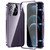 Fusion360 iPhone 12 Pro Max Magnetic Double-buckle HD Tempered Glass Phone Case - Purple