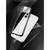 Fusion360 iPhone 12 Pro Max Sliding Lens Cover Mirror Design Four-corner Shockproof Magnetic Metal Frame Double-sided Tempered Glass Case - Silver