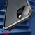 Fusion360 iPhone 13 Four-corner Shockproof Anti-peeping Magnetic Metal Frame Double-sided Tempered Glass Case - Black
