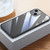 Fusion360 iPhone 14 Metal Frame HD Transparent Phone Case  - Black