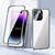 Fusion360 iPhone 14 Pro Magnetic Double-buckle HD Tempered Glass Phone Case - Silver