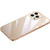 Fusion360 iPhone 14 Pro Metal Frame HD Transparent Phone Case - Gold