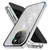 Fusion360 iPhone 15 Anti-peeping Magnetic Double-sided Tempered Glass Phone Case - Silver