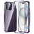 Fusion360 iPhone 15 Magnetic Double-buckle HD Tempered Glass Phone Case - Purple