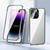Fusion360 iPhone 15 Pro Magnetic Double-buckle HD Tempered Glass Phone Case - Silver