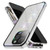 Fusion360 iPhone 15 Pro Max Anti-peeping Magnetic Double-sided Tempered Glass Phone Case - Silver