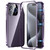 Fusion360 iPhone 15 Pro Max Magnetic Double-buckle HD Tempered Glass Phone Case - Purple
