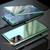 Fusion360 Samsung Galaxy Note20 Magnetic Metal Frame Double-sided Tempered Glass Case - Green