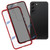 Fusion360 Samsung Galaxy S22 5G Anti-peeping Magnetic Double-sided Tempered Glass Phone Case - Red