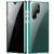 Fusion360 Samsung Galaxy S22 Ultra 5G Anti-peeping Magnetic Double-sided Tempered Glass Phone Case - Green