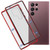 Fusion360 Samsung Galaxy S22 Ultra 5G HD Magnetic Metal Tempered Glass Phone Case - Red