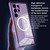 Fusion360 Samsung Galaxy S23 Ultra 5G MagSafe HD Spring Buckle Metal Phone Case - Purple