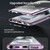 Fusion360 Samsung Galaxy S23 Ultra 5G MagSafe Magnetic HD Frosted Tempered Glass Holder Phone Case - Purple