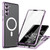 Fusion360 Samsung Galaxy S24 5G HD Full Cover Magsafe Magnetic Metal Tempered Glass Phone Case - Purple