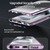 Fusion360 Samsung Galaxy S24 Ultra 5G MagSafe Magnetic HD Frosted Tempered Glass Holder Phone Case - Purple