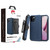 MyBat Pro Antimicrobial Maverick Series Case with Holster and Tempered Glass for Apple iPhone 13 - Blue / Black