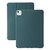 iPad Air 11 2024 Three-fold Holder Flip Tablet Leather Case - Dark Green