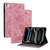 iPad Pro 11 2024 Butterfly Rose Embossed Leather Smart Tablet Case - Pink