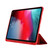 iPad Pro 11 2024 Skin Feel Tri-fold Leather Tablet Case with Pen Slot - Red