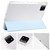 iPad Pro 13 2024 3-fold Clear TPU Smart Leather Tablet Case with Pen Slot - Ice Blue