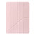 iPad Pro 13 2024 Clear Acrylic Deformation Leather Tablet Case - Pink