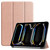 iPad Pro 13 2024 Custer Pure Color 3-Fold Holder Smart Leather Tablet Case - Rose Gold
