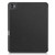 iPad Pro 13 2024 Custer TPU Pure Color 3-Fold Holder Smart Leather Tablet Case with Pen Tray - Black