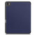 iPad Pro 13 2024 Custer TPU Pure Color 3-Fold Holder Smart Leather Tablet Case with Pen Tray - Dark Blue