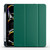 iPad Pro 11 2024 3-fold TPU Leather Smart Tablet Case with Pen Slot - Pine Green
