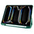 iPad Pro 11 2024 3-fold TPU Leather Smart Tablet Case with Pen Slot - Pine Green