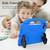 iPad Pro 11 2024 Children EVA Shockproof Tablet Case with Thumb Bracket - Blue