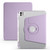 iPad Pro 11 2024 Clear Acrylic 360 Rotation Detachable Leather Tablet Case - Light Purple