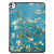 iPad Pro 11 2024 Custer Painted 3-Fold Holder Smart Leather Tablet Case - Apricot Blossom