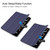 iPad Pro 11 2024 Custer Pure Color 3-Fold Holder Smart Leather Tablet Case - Blue iPad Pro 11 2024 Custer Pure Color 3-Fold Holder Smart Leather Tablet Case - Blue